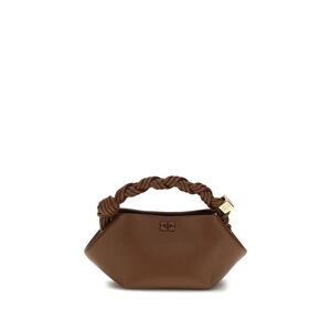 Ganni Brown Recycled Leather Women's Handbag